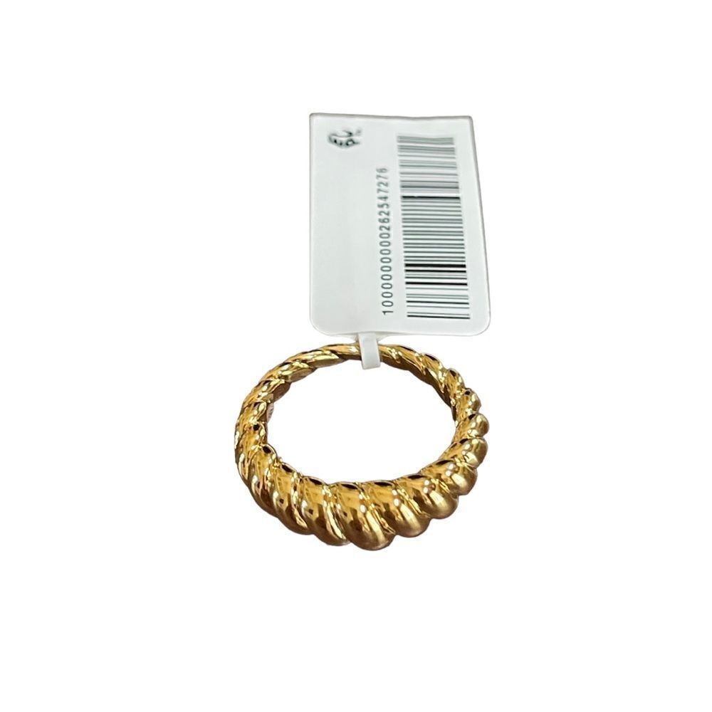 NWT gold tone twisted ring size 7.5